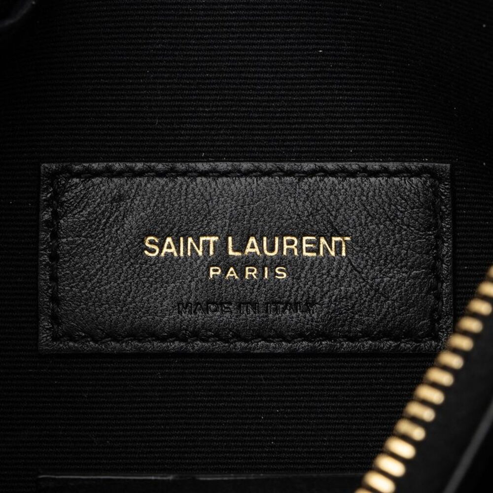 Saint Laurent Canvas Calfskin Leopard Monogram Bill Pouch - Picture 6 of 10